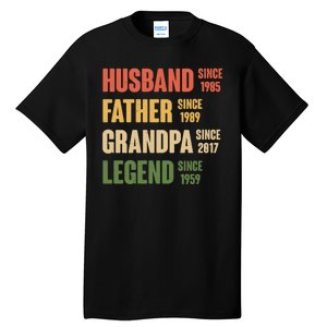 Personalized Dad Grandpa Gift Fathers Day Custom Tall T-Shirt