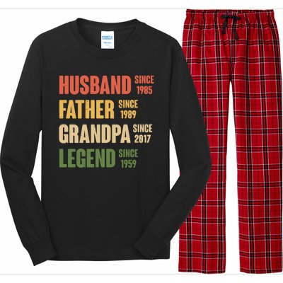 Personalized Dad Grandpa Gift Fathers Day Custom Long Sleeve Pajama Set