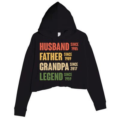 Personalized Dad Grandpa Gift Fathers Day Custom Crop Fleece Hoodie