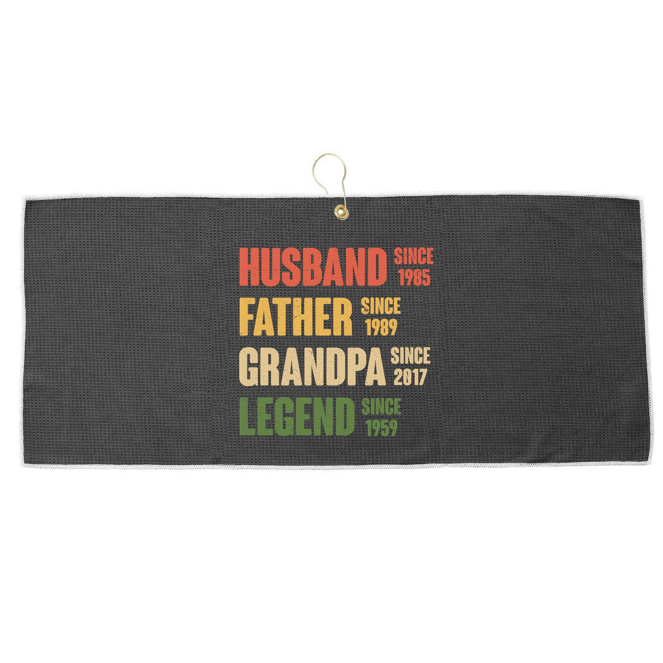 Personalized Dad Grandpa Gift Fathers Day Custom Large Microfiber Waffle Golf Towel