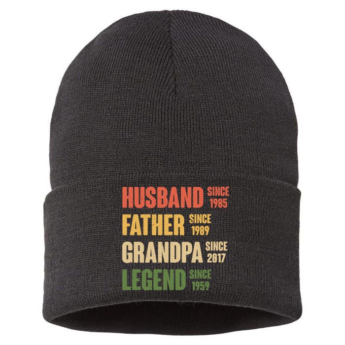 Personalized Dad Grandpa Gift Fathers Day Custom Sustainable Knit Beanie