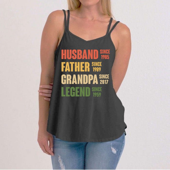 Personalized Dad Grandpa Gift Fathers Day Custom Women's Strappy Tank