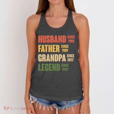 Personalized Dad Grandpa Gift Fathers Day Custom Women's Knotted Racerback Tank