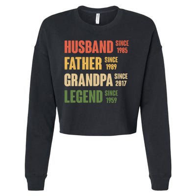 Personalized Dad Grandpa Gift Fathers Day Custom Cropped Pullover Crew