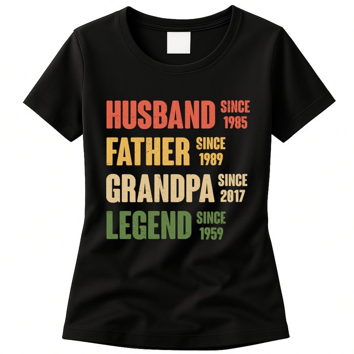 Personalized Dad Grandpa Gift Fathers Day Custom Womens T-Shirt