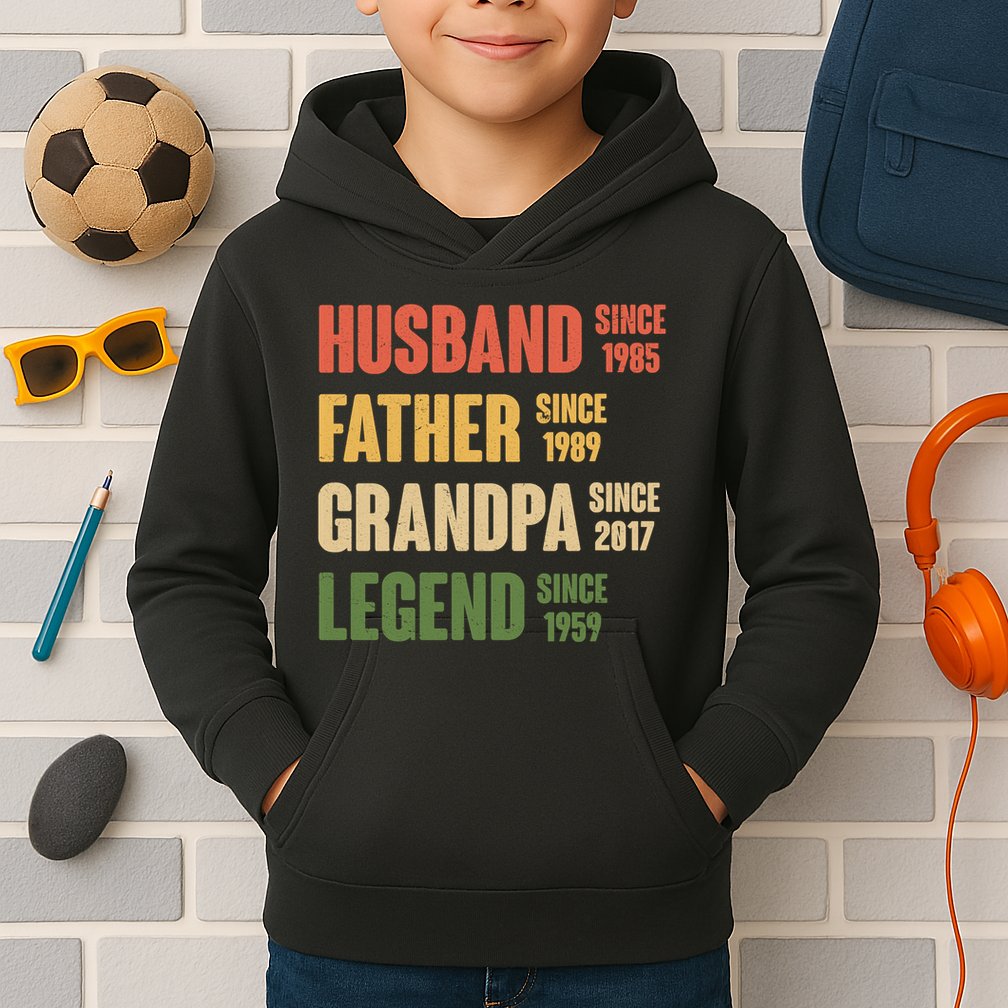 Personalized Dad Grandpa Gift Fathers Day Custom Kids Hoodie