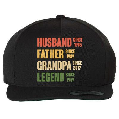 Personalized Dad Grandpa Gift Fathers Day Custom Wool Snapback Cap