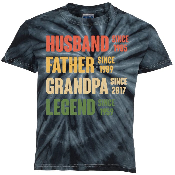 Personalized Dad Grandpa Gift Fathers Day Custom Kids Tie-Dye T-Shirt