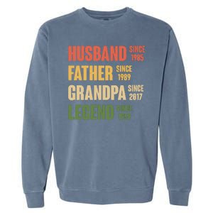 Personalized Dad Grandpa Gift Fathers Day Custom Garment-Dyed Sweatshirt