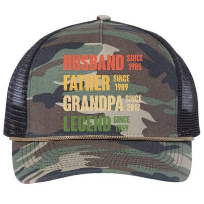 Personalized Dad Grandpa Gift Fathers Day Custom Retro Rope Trucker Hat Cap