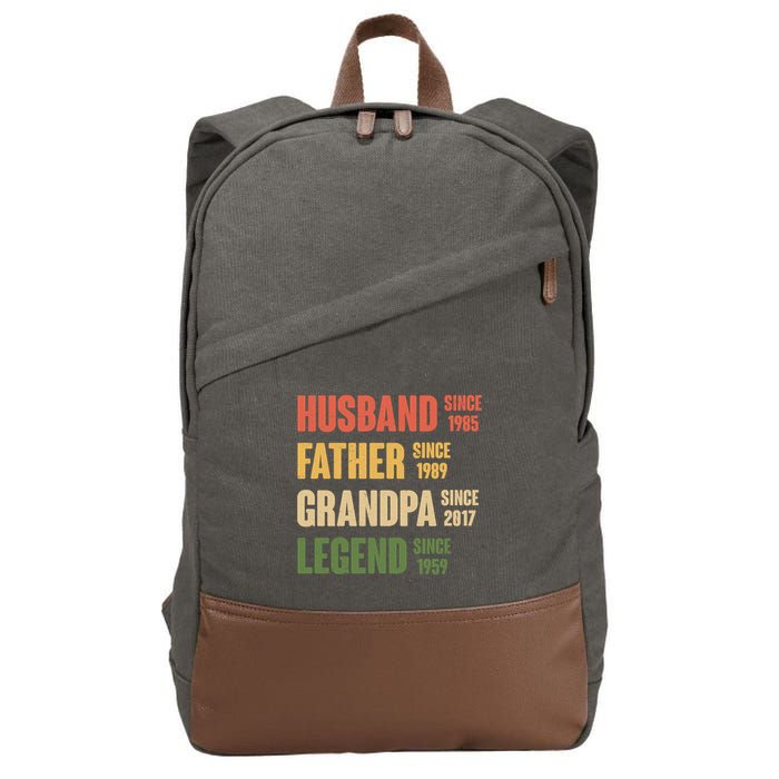 Personalized Dad Grandpa Gift Fathers Day Custom Cotton Canvas Backpack
