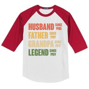 Personalized Dad Grandpa Gift Fathers Day Custom Kids Colorblock Raglan Jersey