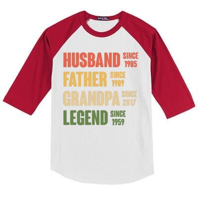 Personalized Dad Grandpa Gift Fathers Day Custom Kids Colorblock Raglan Jersey