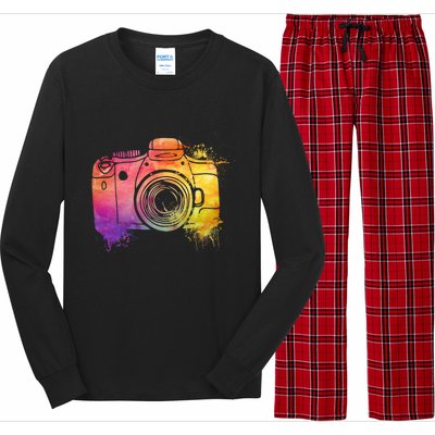 Photography Day Great Gift Camera Photographer Gift Long Sleeve Pajama Set