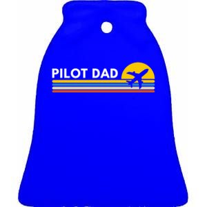 Pilot Dad Gift Ceramic Bell Ornament