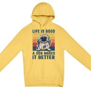 Pekingese Dog Gifts Funny Pekingese Dog Dad Mom Women Premium Pullover Hoodie