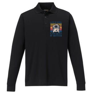 Pekingese Dog Gifts Funny Pekingese Dog Dad Mom Women Performance Long Sleeve Polo