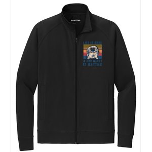 Pekingese Dog Gifts Funny Pekingese Dog Dad Mom Women Stretch Full-Zip Cadet Jacket