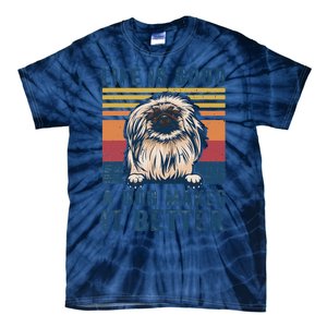 Pekingese Dog Gifts Funny Pekingese Dog Dad Mom Women Tie-Dye T-Shirt