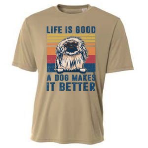 Pekingese Dog Gifts Funny Pekingese Dog Dad Mom Women Cooling Performance Crew T-Shirt