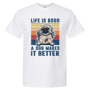 Pekingese Dog Gifts Funny Pekingese Dog Dad Mom Women Garment-Dyed Heavyweight T-Shirt