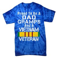 Proud Dad Gramps Vietnam War Veteran Vintage Gift Tie-Dye T-Shirt