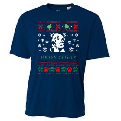 Pitbull Dog Graphic Gift Xmas Cooling Performance Crew T-Shirt