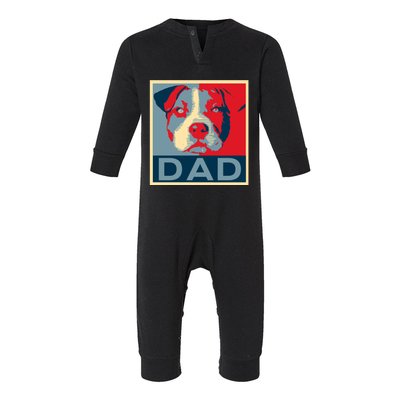 Pitbull Dad Gift Pittie Pit Bull Dog Lover Fathers Day Gift Infant Fleece One Piece