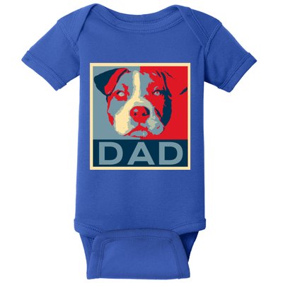 Pitbull Dad Gift Pittie Pit Bull Dog Lover Fathers Day Gift Baby Bodysuit