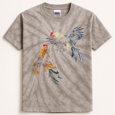 Peleas De Gallos Cockfighter Game Fowl Cockfighting Rooster Kids Tie-Dye T-Shirt