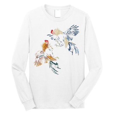 Peleas De Gallos Cockfighter Game Fowl Cockfighting Rooster Long Sleeve Shirt