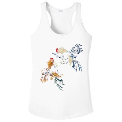 Peleas De Gallos Cockfighter Game Fowl Cockfighting Rooster Ladies PosiCharge Competitor Racerback Tank