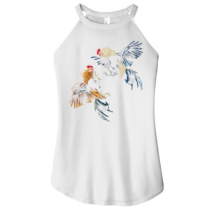 Peleas De Gallos Cockfighter Game Fowl Cockfighting Rooster Women's Perfect Tri Rocker Tank