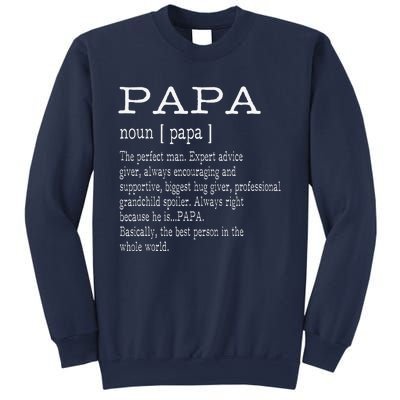 Papa Definition Grandpa Fathers Day Gifts Sweatshirt