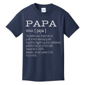 Papa Definition Grandpa Fathers Day Gifts Kids T-Shirt