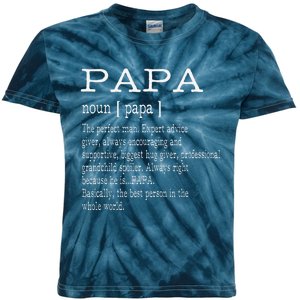 Papa Definition Grandpa Fathers Day Gifts Kids Tie-Dye T-Shirt