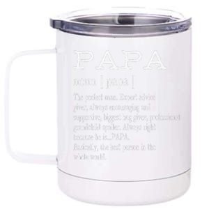 Papa Definition Grandpa Fathers Day Gifts 12 oz Stainless Steel Tumbler Cup