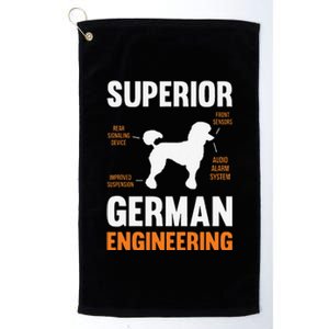 Poodle Dog Gifts Funny Superior German Engineering Platinum Collection Golf Towel