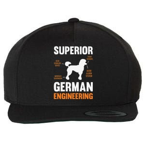 Poodle Dog Gifts Funny Superior German Engineering Wool Snapback Cap