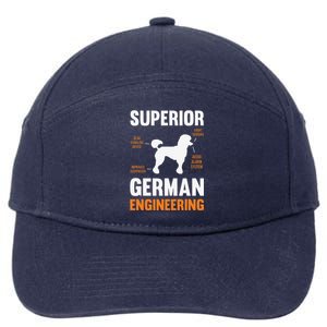 Poodle Dog Gifts Funny Superior German Engineering 7-Panel Snapback Hat