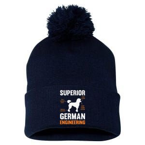 Poodle Dog Gifts Funny Superior German Engineering Pom Pom 12in Knit Beanie