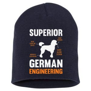 Poodle Dog Gifts Funny Superior German Engineering Short Acrylic Beanie