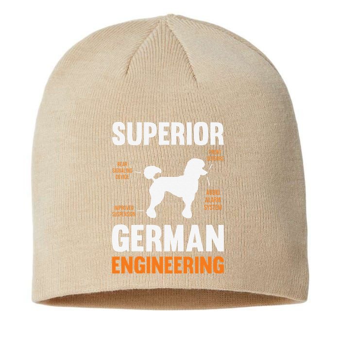 Poodle Dog Gifts Funny Superior German Engineering Sustainable Beanie