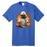 Pug Dog Ghost Funny Halloween Pumpkin For Dog Lovers Great Gift Tall T-Shirt