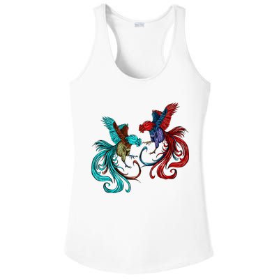 Peleas De Gallos Cockfighter Game Fowl Cockfighting Rooster Ladies PosiCharge Competitor Racerback Tank