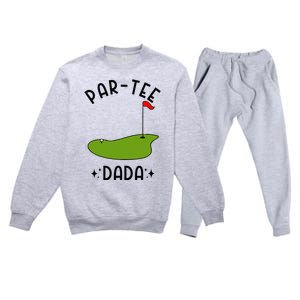 Par Dada Golf Birthday Party Dad Premium Crewneck Sweatsuit Set