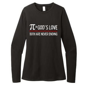 Pi Day God's Love Gift Both Are Never Ending Womens CVC Long Sleeve Shirt