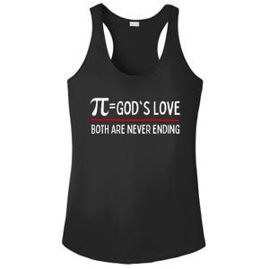 Pi Day God's Love Gift Both Are Never Ending Ladies PosiCharge Competitor Racerback Tank