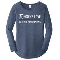 Pi Day God's Love Gift Both Are Never Ending Women's Perfect Tri Tunic Long Sleeve Shirt