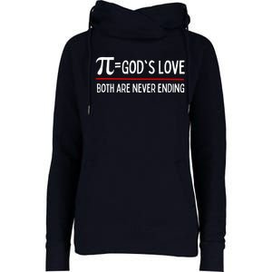 Pi Day God's Love Gift Both Are Never Ending Womens Funnel Neck Pullover Hood